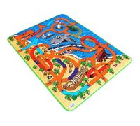 Tapis d'éveil en mousse ODS Hot Wheels Shark - Bleu et orange - 120 x 90 cm - Pour bébé à partir de 12 mois