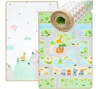 Tapis D'éveil en Mousse, Pliable, Antidérapant -Tapis de Jeu pour bébé 120*180*0,5 cm G