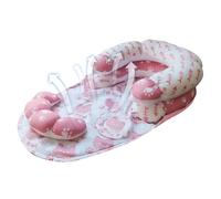 Tapis d'Éveil et Coussin de Motricité pour Nouveau-nés,Coussin de Motricité et Tapis de Jeu avec Support Assis Jouets Sensoriels Détachables pour Développement Précoce - Activité Divertissante Déta