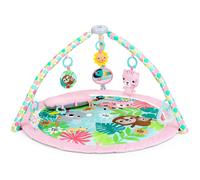 Bright Starts Tapis d'éveil pliable Rosy Rainforest – Arche pliable, 7 jouets, coussin, sac – Rose