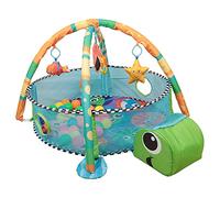 Tapis d'éveil et de Jeux, Tapis d'Éveil Bébé, Tapis de Fitness pour Bébé avec Arche de Jeux, Petite Balle (Vert-tortue)