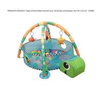 Tapis d'éveil évolutif bébé avec 30 boules océaniques - FASIKE - Vert - 85 x 56 cm