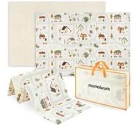 Tapis d'eveil évolutif en Mousse éveil Bébé Mamabrum 180*120, Double Faces, Facile à Nettoyer, Imperméable, Pliable Sac Rangement