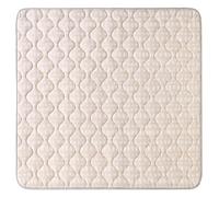 Tapis d'Éveil Hygge Beige 127x127cm Épais 1,5cm Antidérapant Couverture Matelassée Machine Lavable