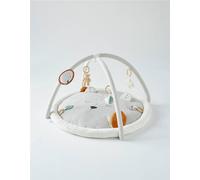 NOUKIE'S - Tapis d'Éveil Bébé Veloudoux Babou Le Lion - Tapis d’Activités Sensoriel avec Jouets Suspendus - Motricité, Développement Éveil - Lavable Machine - Naissance - Cadeau