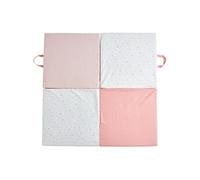 Tinéo - Maxi tapis d'éveil imprimé Mon Cœur - Tapis de jeux bébé et tapis de motricité bébé en mousse déhoussable et pliable - Multifonction 3 en 1 - Grande surface de jeu - Dès la naissance