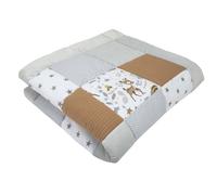 Medi Partners Tapis d'éveil Bebe de Sol Motricité bébé Parc Enfant Jeux 120x120cm - 100% Coton Couverture Naissance Pliable Multifonctionnel Mat Épais Doux Eveil Oeko-Tex (Cerf)