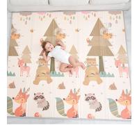 Tapis d'éveil pliable réversible et imperméable - 180x120x1cm | Tapis de jeu enfant en mousse - INDIANS| SUPERBE BEBE