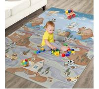 Tapis d'éveil pliable réversible et imperméable - 180x120x1cm | Tapis de jeu enfant en mousse - PTEROGLYPHE | SUPERBE BEBE