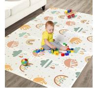 Tapis d'éveil pliable réversible et imperméable - 180x120x1cm | Tapis de jeu enfant en mousse - PURE BIG LOVE | SUPERBE BEBE