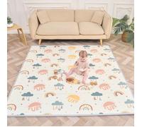 Tapis d'éveil pliable réversible et imperméable - 180x150x1cm | Tapis de jeu enfant en mousse - PURE BIG LOVE| SUPERBE BEBE