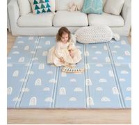 Tapis d'éveil pliable réversible et imperméable - 180x150x1cm | Tapis de jeu enfant en mousse - RAINBOW SKY | SUPERBE BEBE