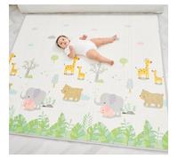 Tapis d'éveil pliable réversible et imperméable - 200x180x1,5cm | Tapis de jeu enfant en mousse - SAVANNAH | SUPERBE BEBE