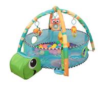 Tapis d'éveil pour bébé en forme de tortue HUOLE avec 30 balles marines et grand tapis de jeu - Vertes + Divers