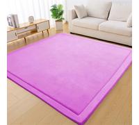 Tapis d'éveil pour Bébé Épais de 3 cm Tapis de Jeu Rampant Antidérapant Tapis Chambre Enfant Soft Tapis de Salon Tapis en Velours Corail Grand Tapis de Sol Bébé Tapis de Yoga d'exercice 120 x 220 cm