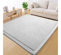 Tapis d'éveil pour Bébé Épais de 3 cm Tapis de Jeu Rampant Antidérapant Tapis Chambre Enfant Soft Tapis de Salon Tapis en Velours Corail Grand Tapis de Sol Bébé Tapis de Yoga d'exercice 120 x 220 cm