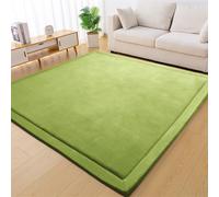 Tapis d'éveil pour Bébé Épais de 3 cm Tapis de Jeu Rampant Antidérapant Tapis Chambre Enfant Soft Tapis de Salon Tapis en Velours Corail Grand Tapis de Sol Bébé Tapis de Yoga d'exercice 120 x 220 cm