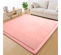 Tapis d'éveil pour Bébé Épais de 3 cm Tapis de Jeu Rampant Antidérapant Tapis Chambre Enfant Soft Tapis de Salon Tapis en Velours Corail Grand Tapis de Sol Bébé Tapis de Yoga d'exercice 120 x 220 cm