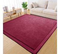 Tapis d'éveil pour Bébé Épais de 3 cm Tapis de Jeu Rampant Antidérapant Tapis Chambre Enfant Soft Tapis de Salon Tapis en Velours Corail Grand Tapis de Sol Bébé Tapis de Yoga d'exercice 120 x 220 cm