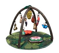 Tapis d'éveil premium 2-en-1 spirale d'activité incluse - la jungle