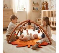 Tapis d'éveil premium 2-en-1 spirale d'activité incluse - thème: la forêt