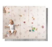 Nuby Tapis d'Éveil Réversible pour Bébé | Tapis Léger et Pliable pour Jouer sur le Sol | Facile à Ranger et pour les Voyages | 150x200x1cm | Étoiles et Ciel