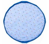 Tapis d'éveil & sac à jouets 3 en 1 en coton bio bleu TU