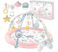 Tapis d'Éveil - SUTEO - Rose Ocean - Arches Amovibles - 7 Jouets Multifonctionnels