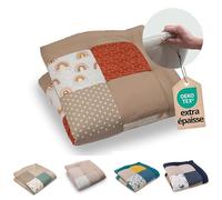 Tapis d'éveil ULLENBOOM 100x100 cm 100% OEKO-TEX Arc-en-ciel Épais et rembourré Idéal pour jeux, motricité et sol enfant