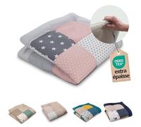 Tapis d'éveil ULLENBOOM 100x100 cm - 100% OEKO-TEX - Fabriqué dans l'UE, épais rembourré - GRIS ROSE - Idéal pour jeux bébé, motricité et sol