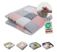 Tapis d'éveil ULLENBOOM 140x140 cm - 100% OEKO-TEX - Fabriqué dans l'UE, épais rembourré - GRIS ROSE - Idéal pour jeux bébé, motricité et sol