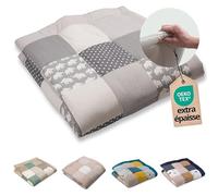 Tapis d'éveil ULLENBOOM pour bébé 140x140 cm - 100% OEKO-TEX - Rembourré - Eléphant Gris - Idéal pour jeu, motricité et sol enfant