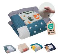 Tapis d'éveil ULLENBOOM pour bébé 80x80 cm - 100% OEKO-TEX - Rembourré - Bleu Forêt Pétrole - Idéal pour jeu, motricité et sol enfant