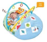 Yookidoo - Tapis Eveil Bébé - 3 en 1 Évolutif - Jouet bébé Pliable - Couverture, Arche, Hochets, Oreiller et Miroir Inclus -Cadeau Bébé 0 à 12 Mois