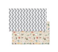 Tapis d'éveil zig zag gris