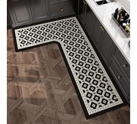 Tapis d'évier de cuisine en forme de L antidérapant, imperméable, anti-huile, facile à nettoyer, pour salle de bain, buanderie, 100 x 150 x 45 cm (forme L)