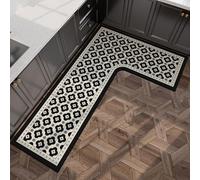 Tapis d'évier de cuisine en forme de L antidérapant, imperméable, anti-huile, facile à nettoyer, pour salle de bain, buanderie, 100 x 150 x 45 cm (forme L)