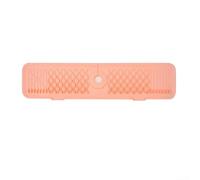 Tapis d'évier de cuisine en silicone avec bande surélevée pour protéger les plans de travail contre les dommages causés par l'eau et favoriser un séchage rapide (rose)