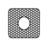 Tapis d'évier de cuisine en silicone - Tapis de séchage anti-rayures antidérapant en maille pour fond de robinet d'évier - Noir