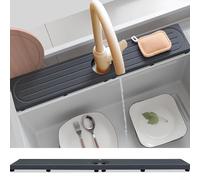 Tapis d'évier de cuisine en terre de diatomée pour une absorption et un séchage rapides de l'eau, équipé de pieds antidérapants réglables pour plus de stabilité (B)