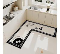 Tapis d'évier de cuisine - Imprimé bohème - Diatomée - Antidérapant, imperméable, anti-huile, absorbant - Facile à nettoyer - Pour salle de bain, buanderie (07, 120 x 120 x 45 cm)