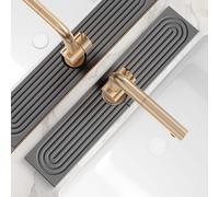 Tapis d'évier en pierre de diatomite, plateau d'évier en pierre à séchage rapide autour du robinet, empêche l'accumulation d'humidité, protection anti-éclaboussures pour comptoir de salle de bain