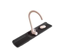 Tapis d'évier en silicone à séchage rapide avec clips amovibles - S'adapte à la plupart des robinets - Empêche les gouttes d'eau et le désordre - Plateau de robinet antidérapant