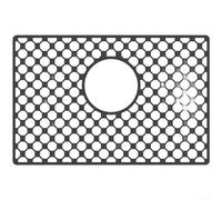 Tapis d'évier en silicone avec motif nid d'abeille, antidérapant, résistant à la chaleur et facile à nettoyer, gris, 57,5 x 44,9 cm (A)