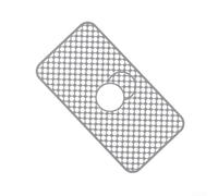 Tapis d'évier en silicone gris avec motif nid d'abeille pour la protection du lavabo de cuisine et résistance à la chaleur jusqu'à 228 °C, antidérapant, passe au lave-vaisselle, pour la maison (34,5 x