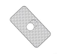 Tapis d'évier pliable en silicone, antidérapant, résistant à la chaleur, égouttoir de cuisine avec pour drainage en nid d'abeille, protecteur de vaisselle pour comptoir et lavabo, gris (34,5 x 28,6 cm