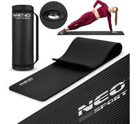 Tapis d'exercice à trous 183 x 60 cm Neo-Sport - 192000 noir