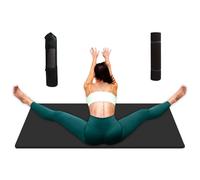 Tapis d'exercice antidérapant 15 mm Accessoires de gym à domicile | Tapis de yoga épais avec sac de rangement pour homme, salle de sport, intérieur et extérieur, exercices au sol, pilates