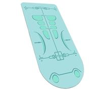 Tapis d'exercice avec roue à rouleaux abdominaux | Tapis de genou abdominal antidérapant de 5,25 x 2,3 pieds, tapis d'exercice pour homme et femme, coussin de protection pour articulation