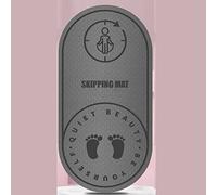 Tapis d'exercice en TPE gris pour corde à sauter, yoga et fitness - 126 x 60 x 8 mm - Isolation acoustique et absorption des chocs pour les entraînements à domicile